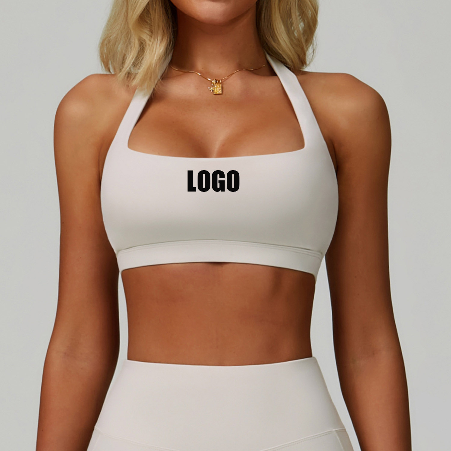 Yoga Fitness Logo - Soutien-gorge de yoga d'été pour femme