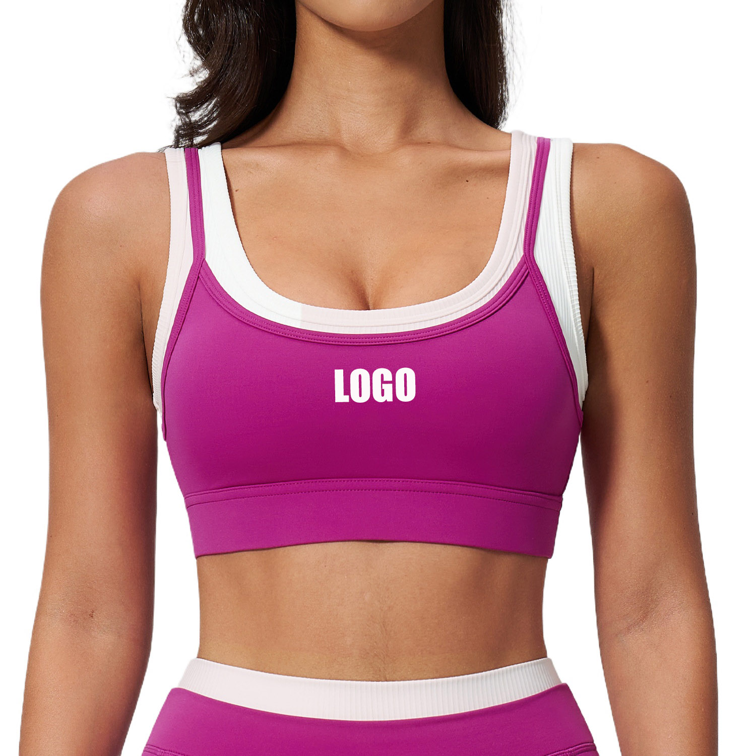 Yoga Fitness Logo - Débardeur de sport pour femme avec