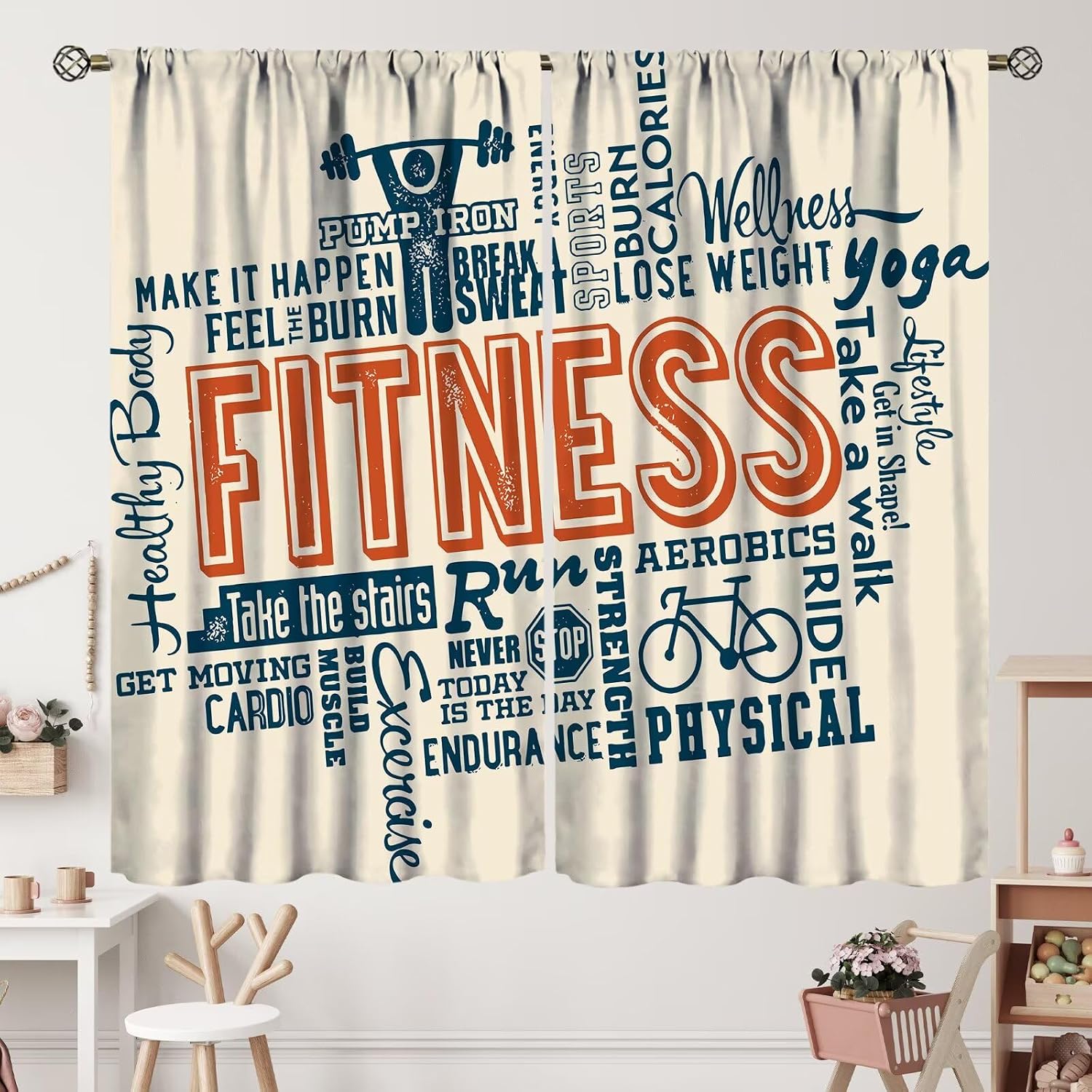 Yoga Fitness Hotel - Grande bannière murale de motivation pour