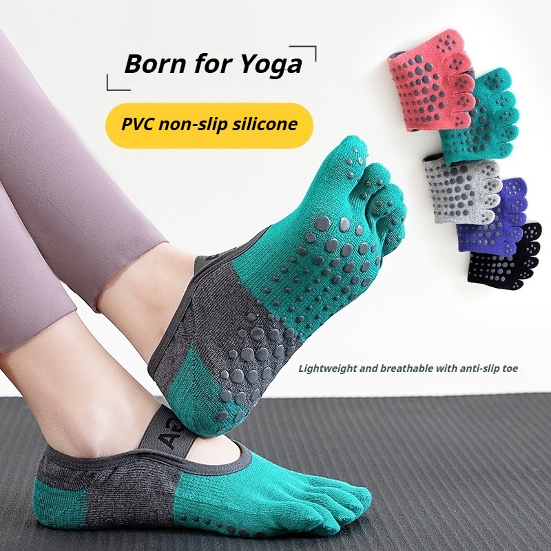 Yoga Fitness Women - Chaussettes de sport antidérapantes à cinq
