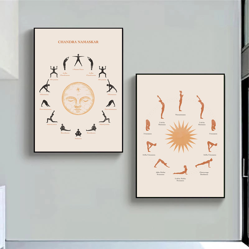 Zen Yoga Fitness - Peinture sur toile d'art mural du