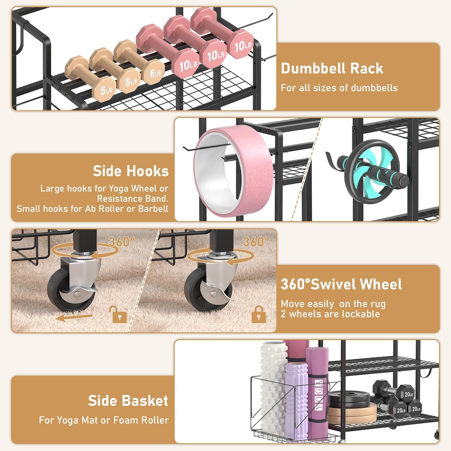 Rangement pour salle de sport  - Kettlebell avis et prix