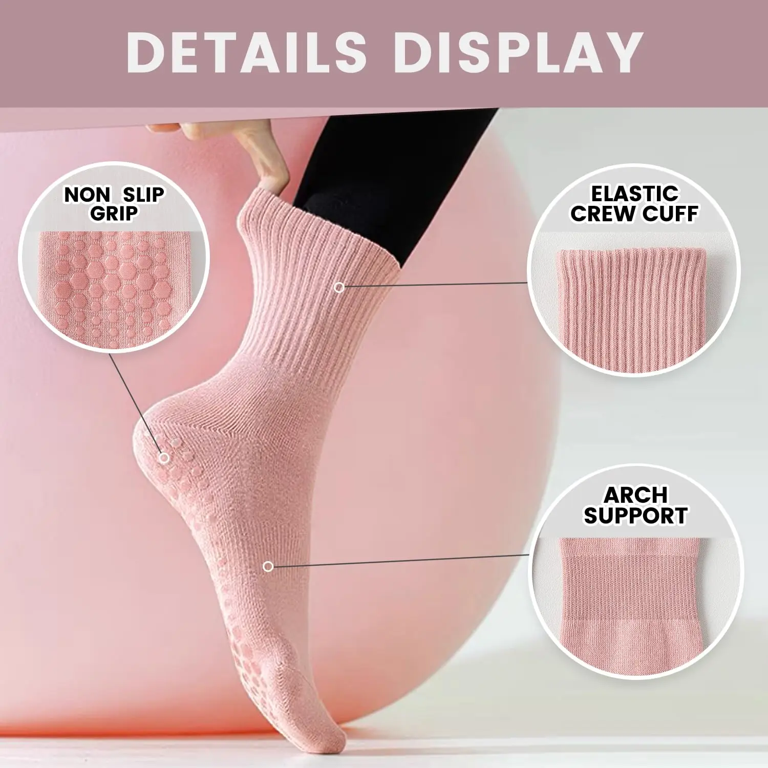 4 paires de chaussettes de yog - Yoga & Fitness With Faye The Well Being Studio Abbots Langley Reviews avis et prix