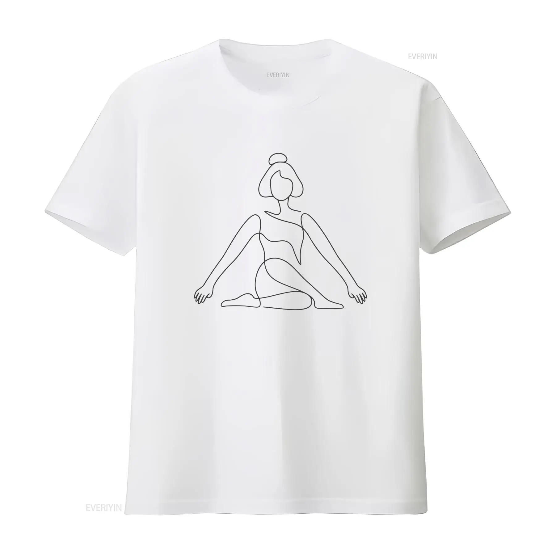 T-shirt One Line Yoga Pose, mi - Zen Yoga Fitness avis et prix