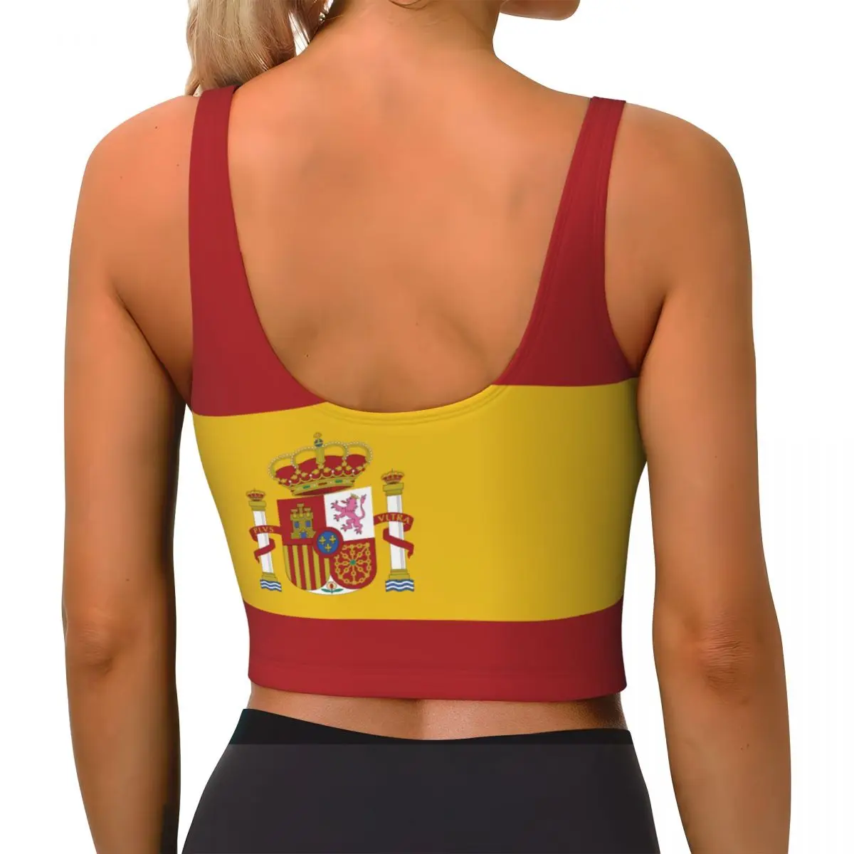 Espagne drapeau Tops basiques  - Yoga Fitness Women avis et prix